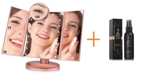 Image of LED Touch Screen Makeup Mirror + GIFT