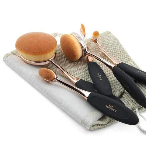 Image of 5pcs MULTIPURPOSE Oval Makeup Brush Set