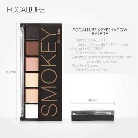 Image of 6 Colors Eyeshadow Smokey