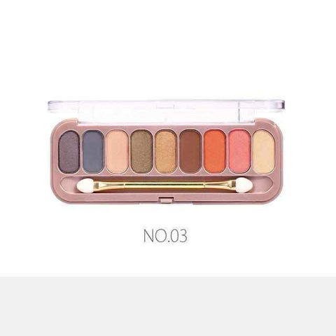 Image of 9 Colors Palette Eyeshadow With Brush