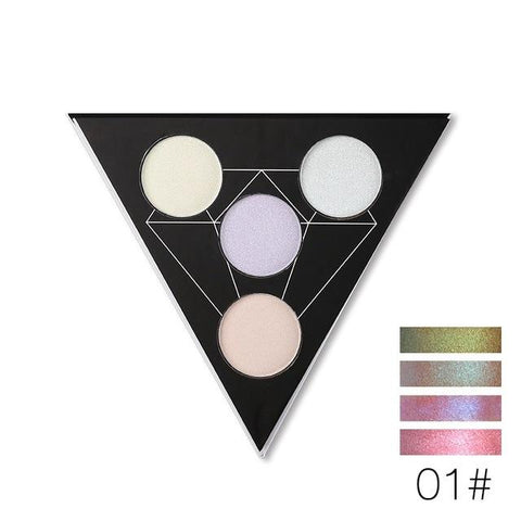Image of 4 Colors - Triangle Glitter Eyeshadow Palette