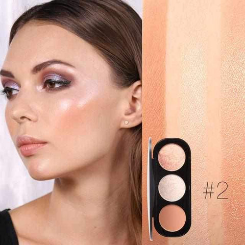 Image of New 3 Colors - Blush&Highlighter Palette