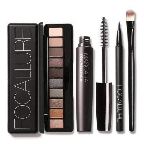 Image of 4pcs Pro Makeup Set 10 Colors Warm Nude