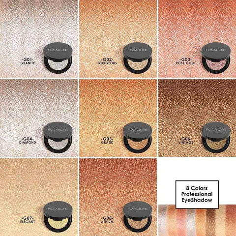 Image of 8 Colors Metallic Eyeshadow Palette