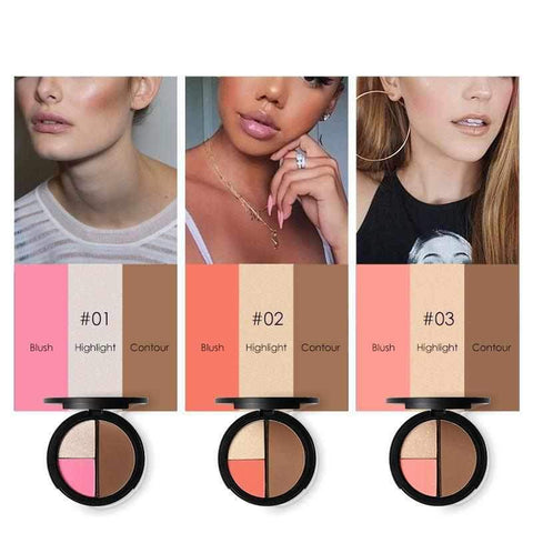 Image of 3 Colors Bronzers & Highlighters Powder