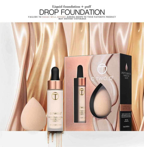 Image of 2 Colors Premium Quality Matte Foundation With Sponge