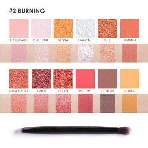 Image of SUNSET/BURNING Eyeshadow Palette 12 Colors