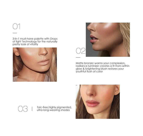 Image of 3 Colors Bronzers & Highlighters Powder