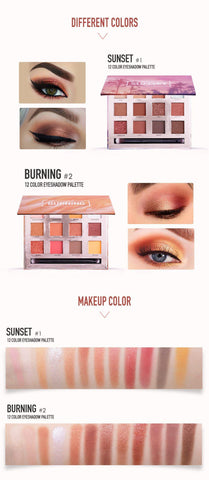 Image of SUNSET/BURNING Eyeshadow Palette 12 Colors