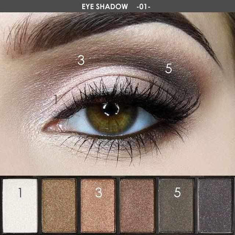 Image of 6 Colors Eyeshadow Smokey