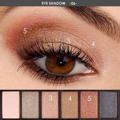 Image of 6 Colors Eyeshadow Smokey