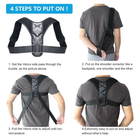 Image of BodyWellness™ Posture Corrector (Adjustable to All Body Sizes)