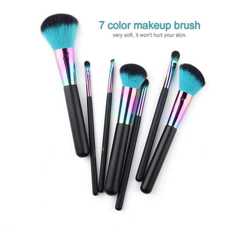 Image of Rainbow Makeup Brushes Set