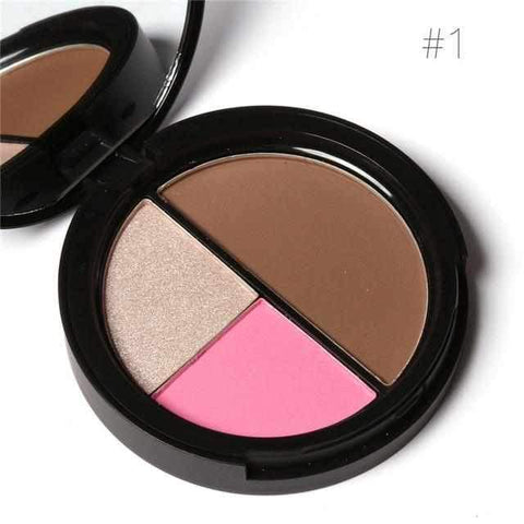 Image of 3 Colors Bronzers & Highlighters Powder