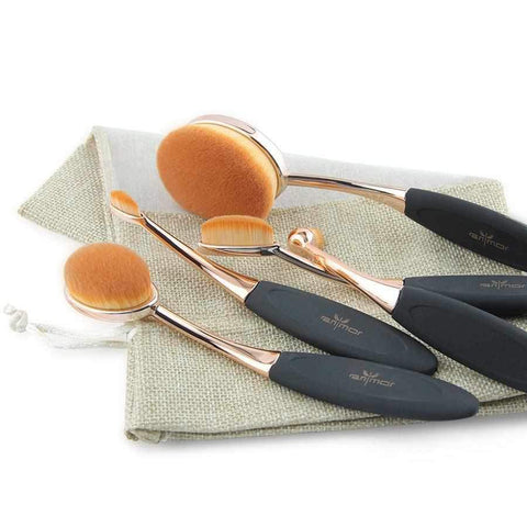 Image of 5pcs MULTIPURPOSE Oval Makeup Brush Set
