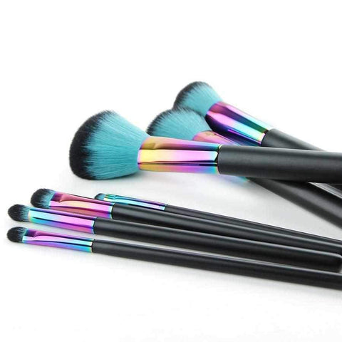 Image of Rainbow Makeup Brushes Set