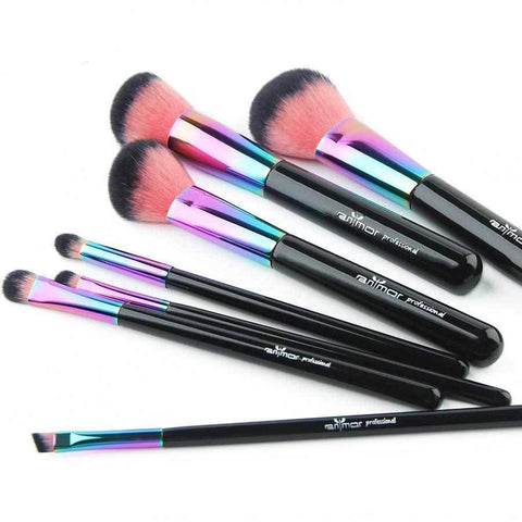 Image of Rainbow Makeup Brushes Set