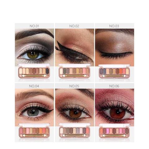 Image of 9 Colors Palette Eyeshadow With Brush
