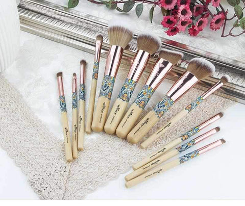 Image of 12pcs Set Bamboo Make Up Brush
