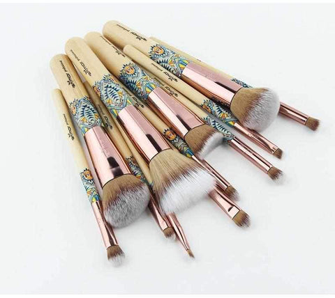Image of 12pcs Set Bamboo Make Up Brush