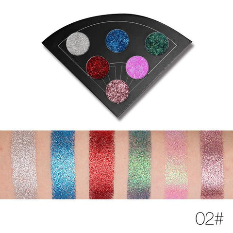 Image of 6 Colors Fan Shaped - Eyeshadow Palette