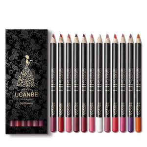 12 Colors - New Lip Liner Pencil Set