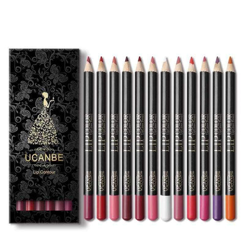 Image of 12 Colors - New Lip Liner Pencil Set
