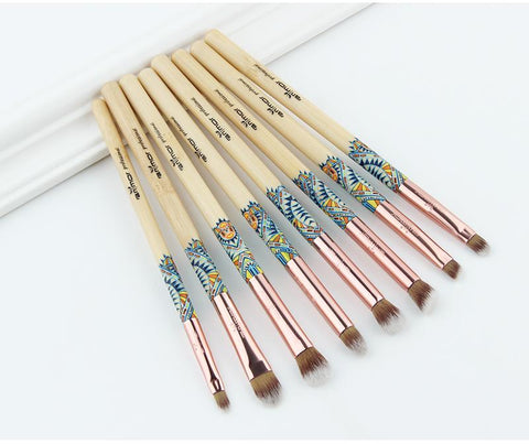 Image of 8pcs Bamboo Make Up Brush Set