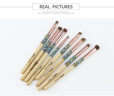 Image of 8pcs Bamboo Make Up Brush Set