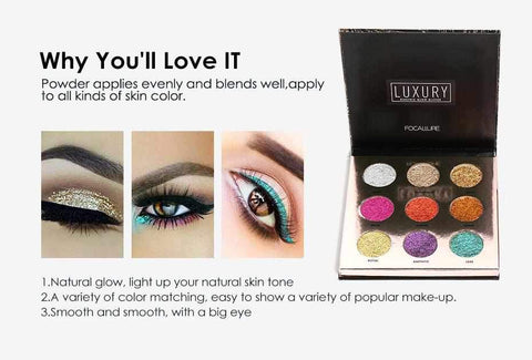 Image of LUXURY 9 Colors Eyeshadow Palette
