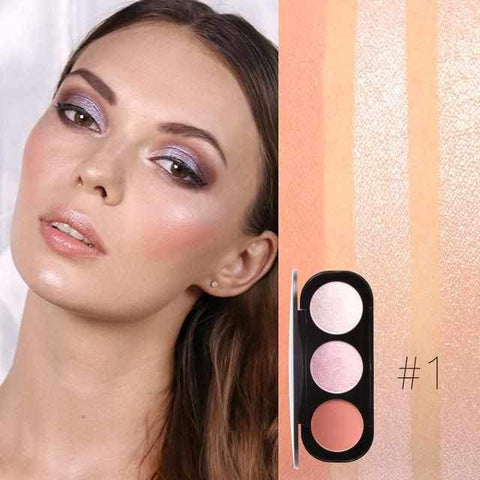 Image of New 3 Colors - Blush&Highlighter Palette