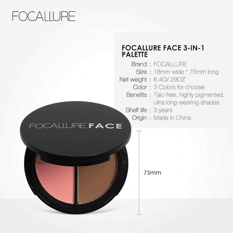 Image of 3 Colors Bronzers & Highlighters Powder