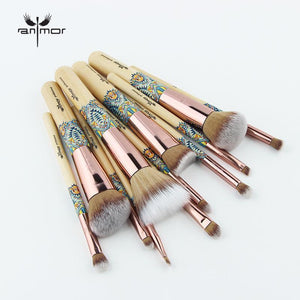 12pcs Set Bamboo Make Up Brush