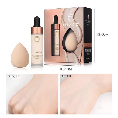 Image of 2 Colors Premium Quality Matte Foundation With Sponge