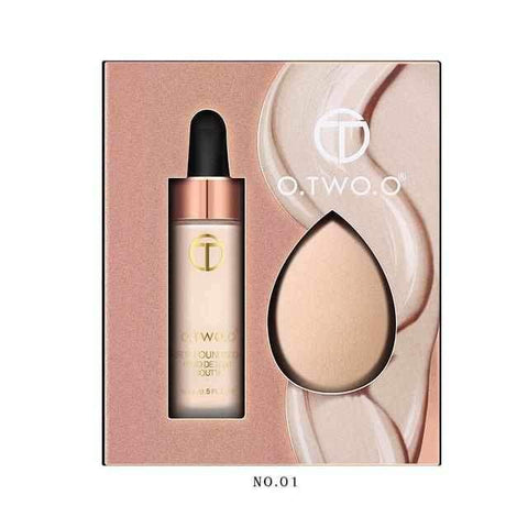 Image of 2 Colors Premium Quality Matte Foundation With Sponge