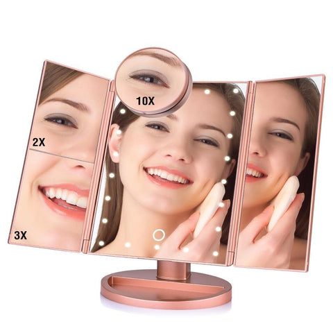 Image of LED Touch Screen Makeup Mirror + GIFT