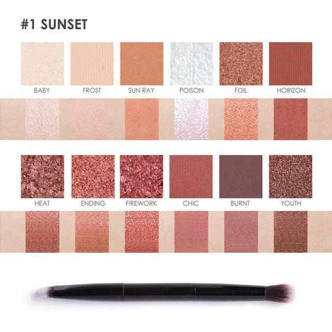 Image of SUNSET/BURNING Eyeshadow Palette 12 Colors