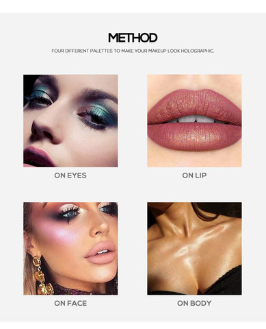Image of 4 Colors - Triangle Glitter Eyeshadow Palette