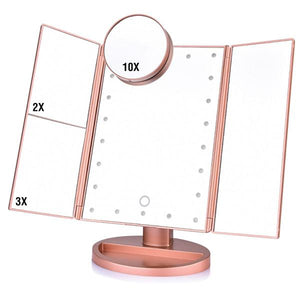 LED Touch Screen Makeup Mirror + GIFT
