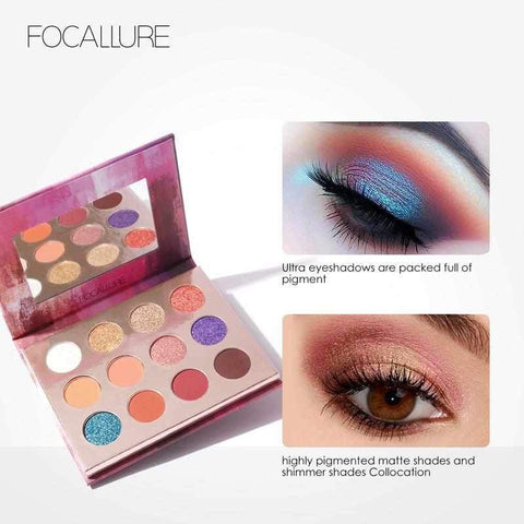 Image of WONDER/NUDE/PINK Eyeshadow 12 Colors Matte-Shimmer