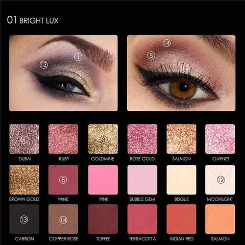Image of FAVORS 18 Colors Glitter Eyeshadow