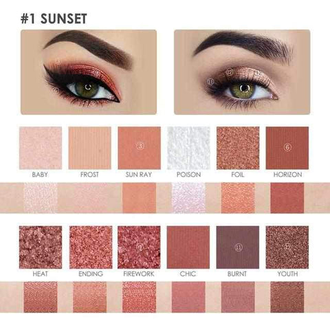 Image of Burning  12 Colors Eyeshadow High Quality