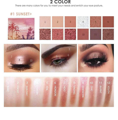 Image of Burning  12 Colors Eyeshadow High Quality