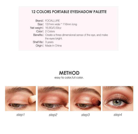 Image of Burning  12 Colors Eyeshadow High Quality