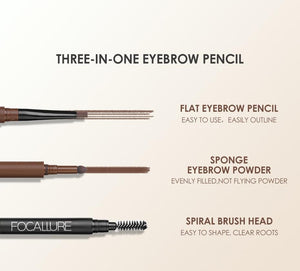 NEW Eyebrow Pencil 3 in 1 Auto Brows Pen